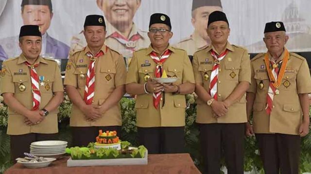 Bupati Ade Sugianto Pimpin Upacara Peringatan Hari Pramuka Ke-62