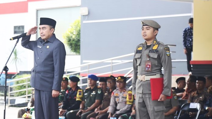 Sekda Zen Pimpin Apel Gelar Pasukan Pengamanan Wilayah Pilkada Serentak 2024