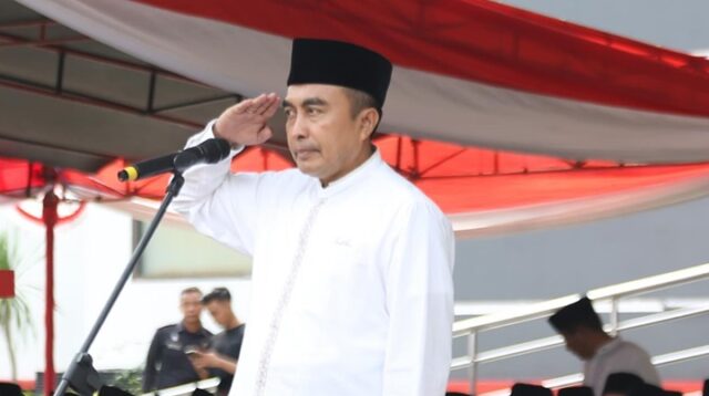 Sekda Zen Pimpin Apel Peringatan Hari Santri Nasional Tingkat Kabupaten Tasikmalaya