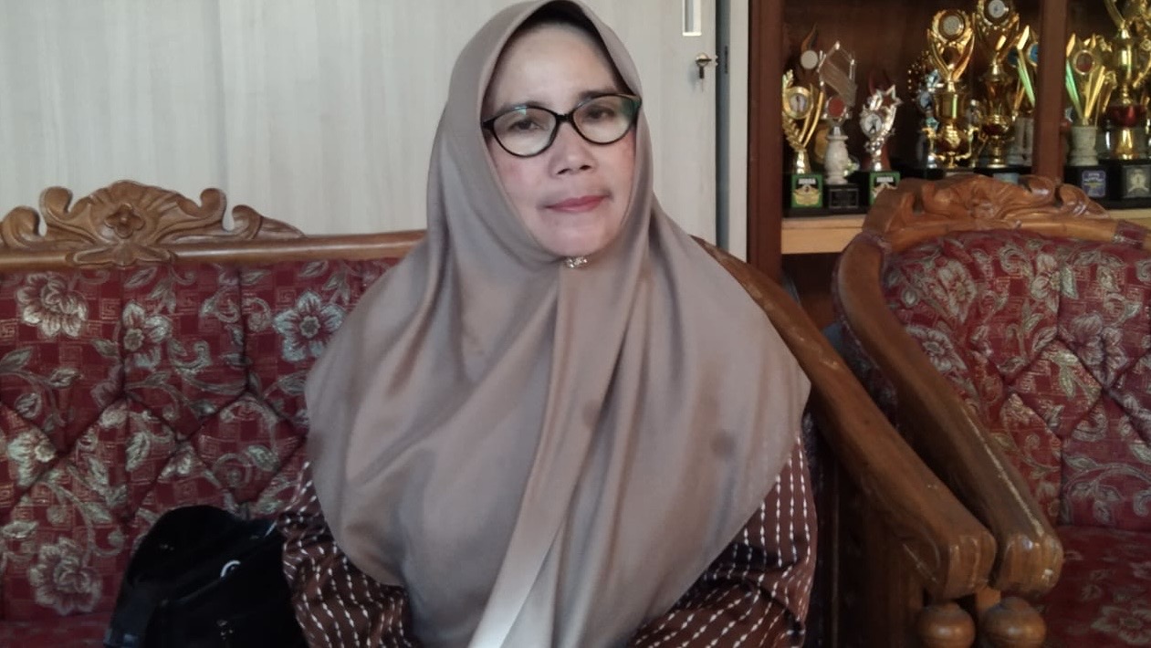 Kepala SDN 1 Manangga Kecamatan Bungursari Kota Tasikmalaya Cucu Juariah. Selasa 11 Maret 2025.