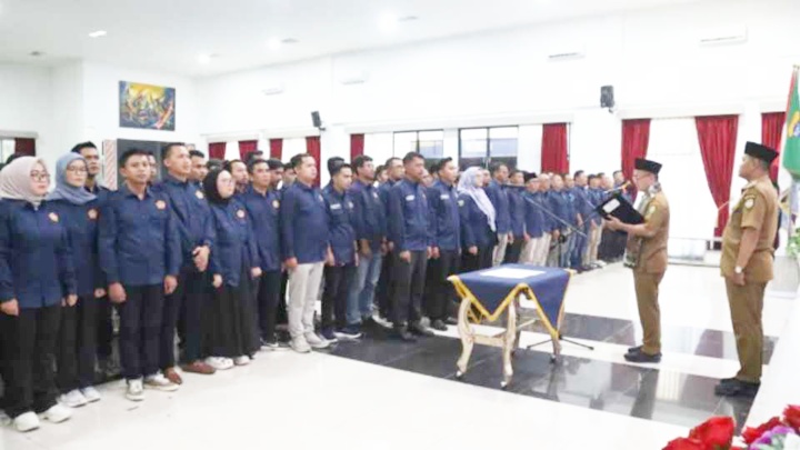 Bupati Cecep Lantik Pengurus Karang Taruna 2026–2031, Ajak Pemuda Jadi Motor Perubahan Sosial. Senin (25/5/2026)