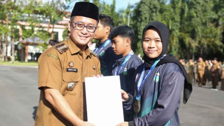 Bupati Cecep Tekankan Soliditas “Super Tim”, Apresiasi Atlet Berprestasi Kabupaten Tasikmalaya. Senin (13/04/2026)