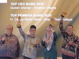 Bupati Apresiasi Tiga Penghargaan Nasional Bank Galunggung di Ajang TOP BUMD Awards 2026