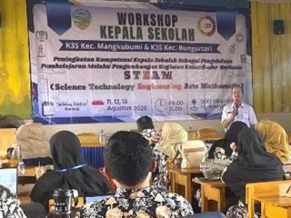 Peserta Workshop Kepala Sekolah K3S Kecamatan Mangkubumi dan Bungursari mengikuti kegiatan peningkatan kompetensi kepala sekolah dan penguatan implementasi pendidikan inklusif, yang berlangsung di SDIT Istiqomah Hj. Aminah, Rabu, 12/08/2026.